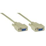 (€2,45*/1m) 2.00m InLine Nullmodem Anschlusskabel 9pol Buchse auf 9pol Buchse Grau geklippt